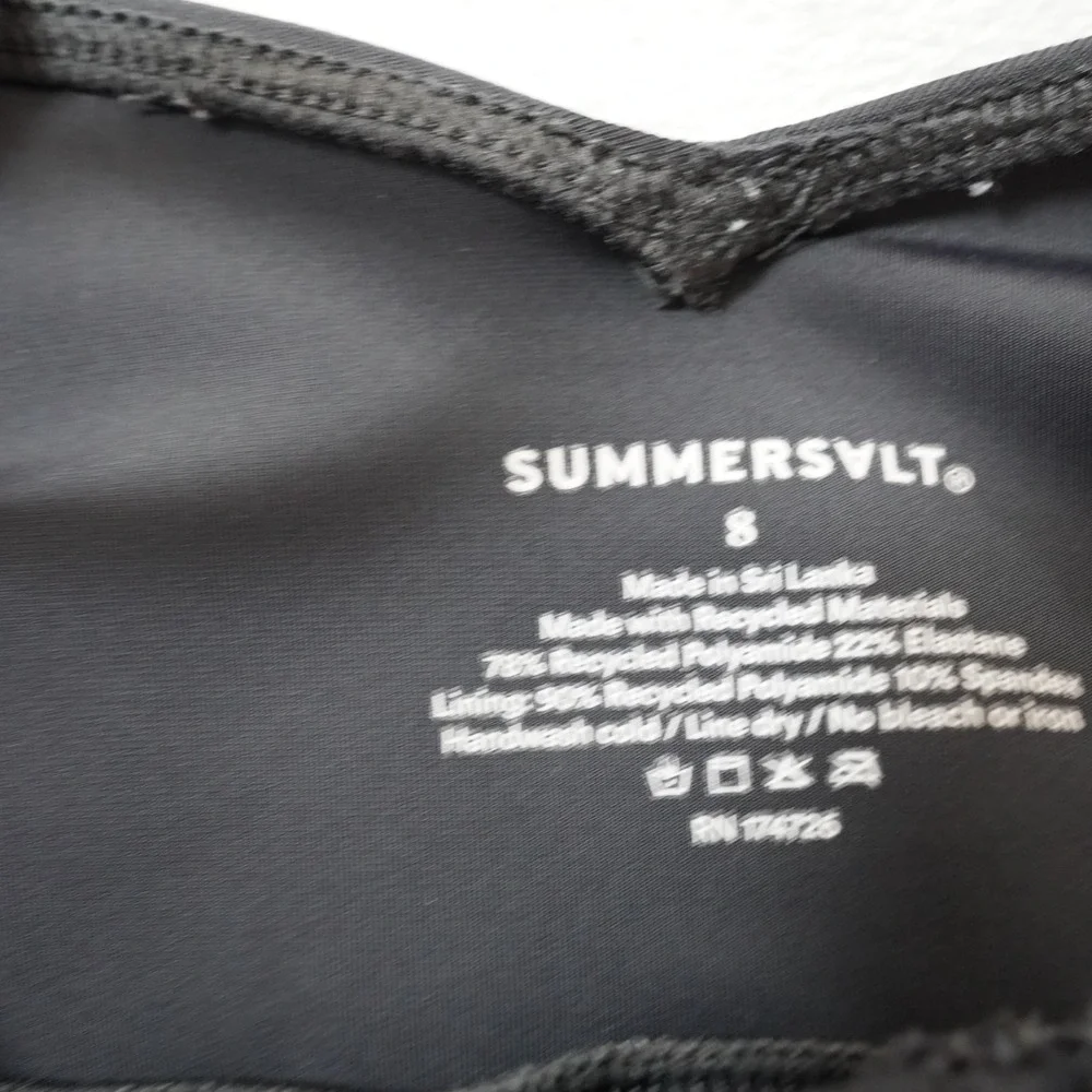 Summersalt One Piece Swimsuit Womens S Black High Cut Bustier Cups Resort - Picture 5 of 14